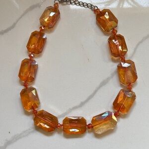 Elegant Orange Beaded Necklace
